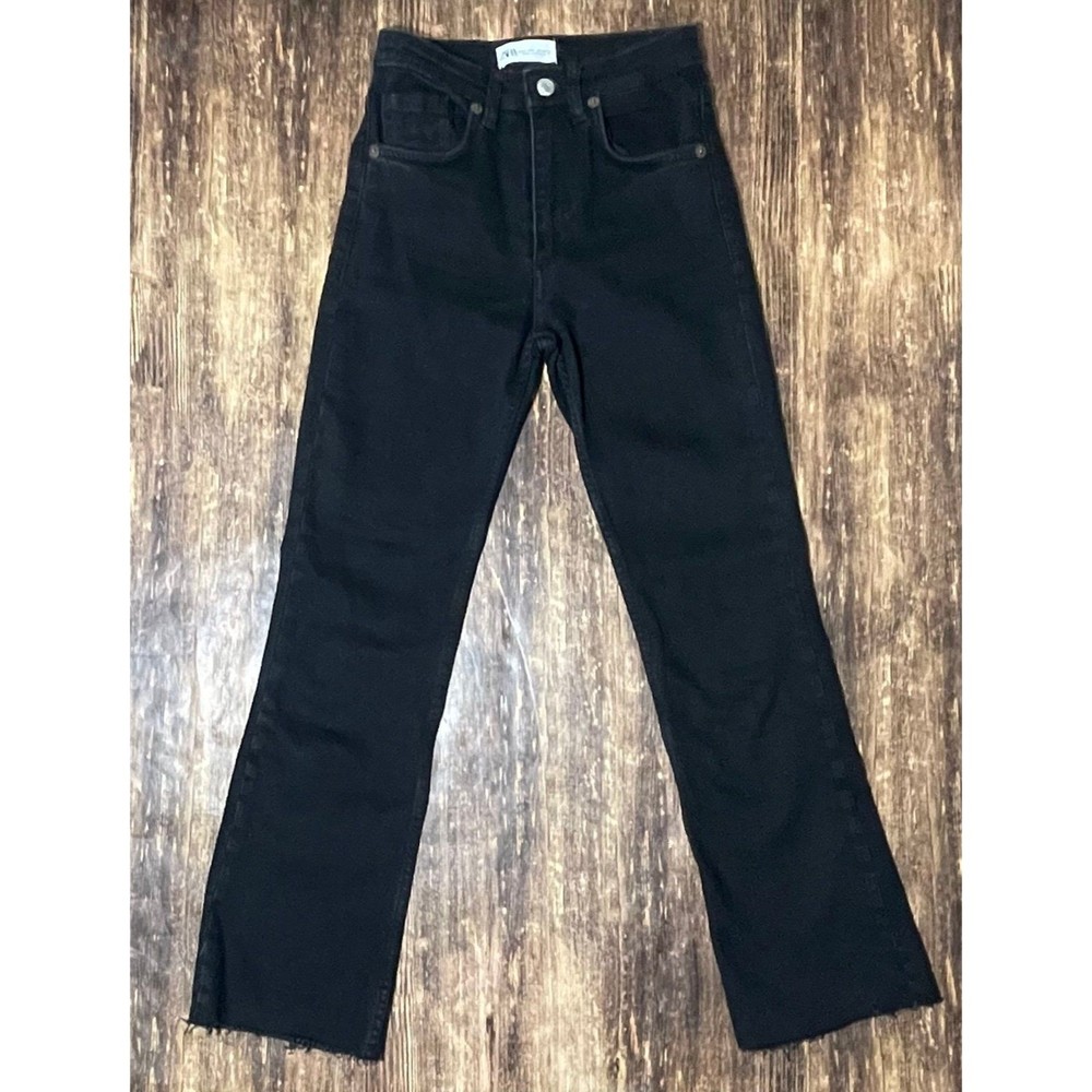 Zara jeans black straight leg size 0